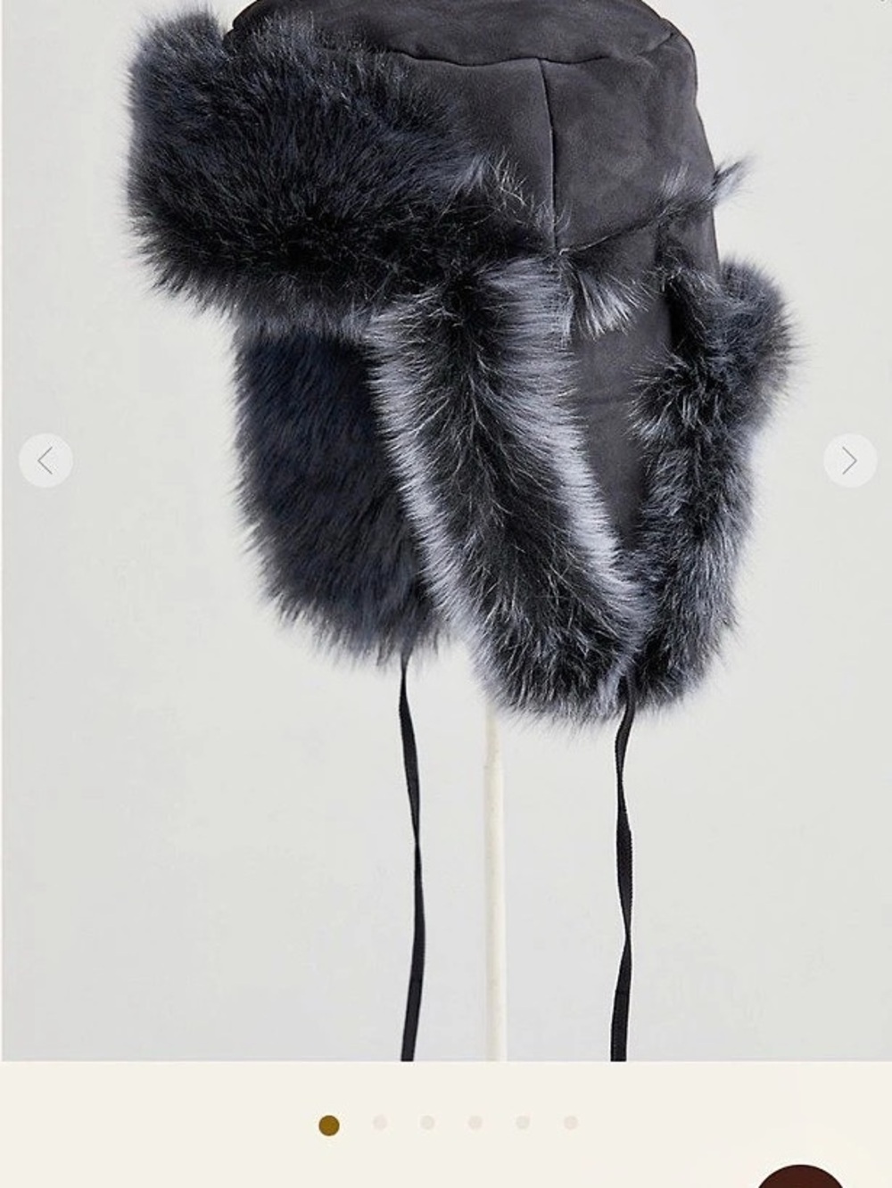 Overland Spanish Toscana Sheepskin Convertible Trapper Hat Black & Gray Like New